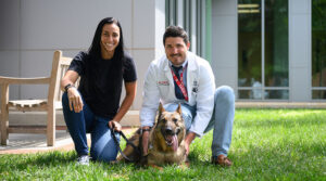 Frodo, Dr. Daniel Duffy and Sgt. Mercedes Roach