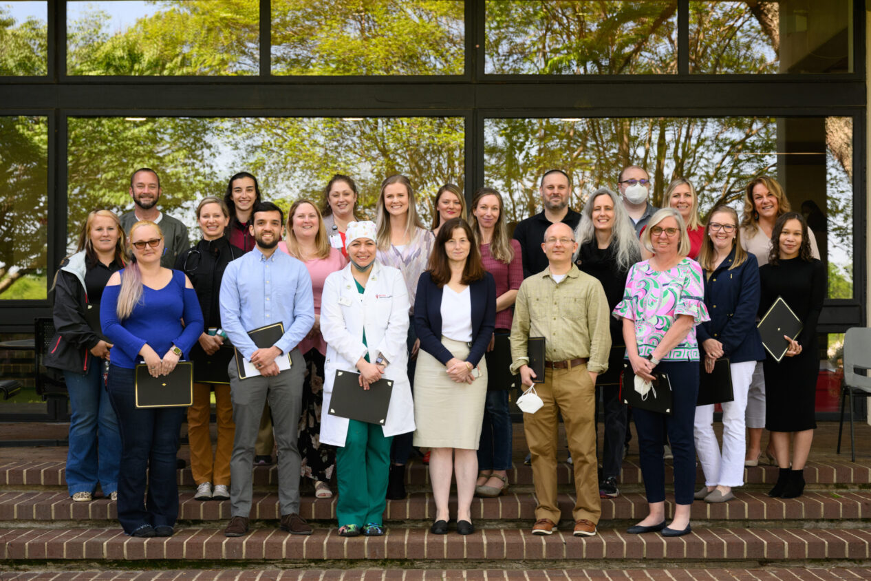 faculty group photo during 2022 awards for excellence