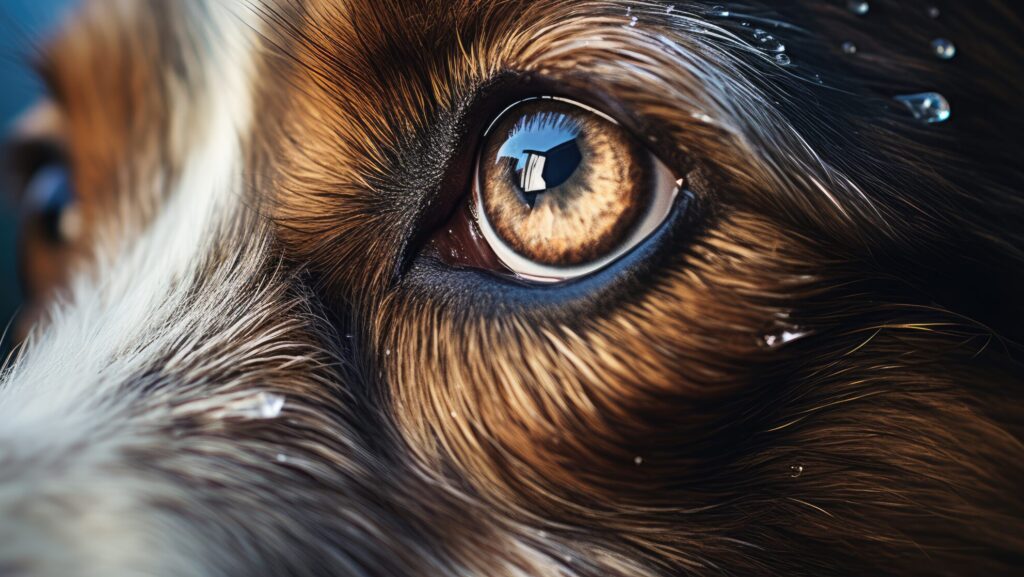 Treat the eye condition in dogs called Lenticular nuclear sclerosis or Cataract which is a normal part of aging