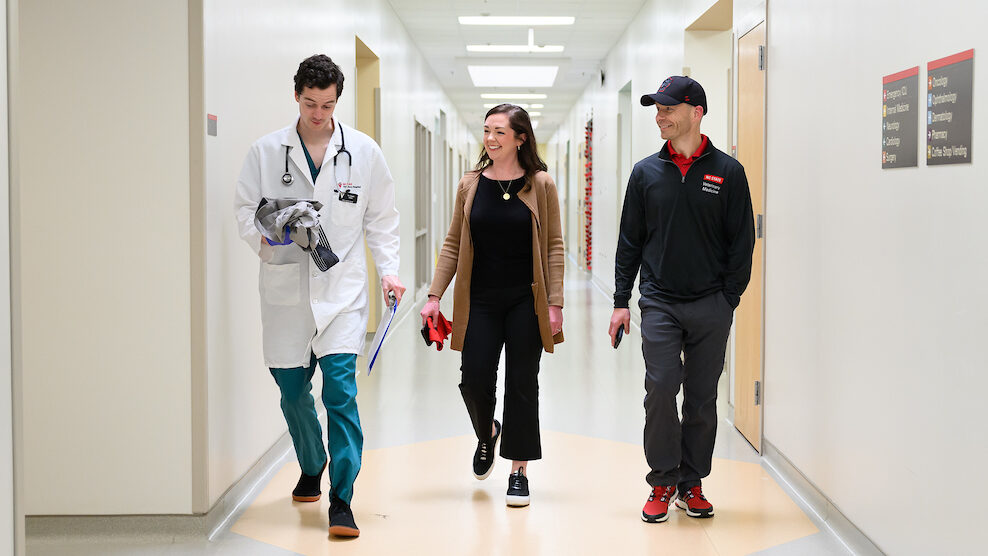 In his new position, Dr. Timo Prange will be checking in with NC State Veterinary Hospital employees.