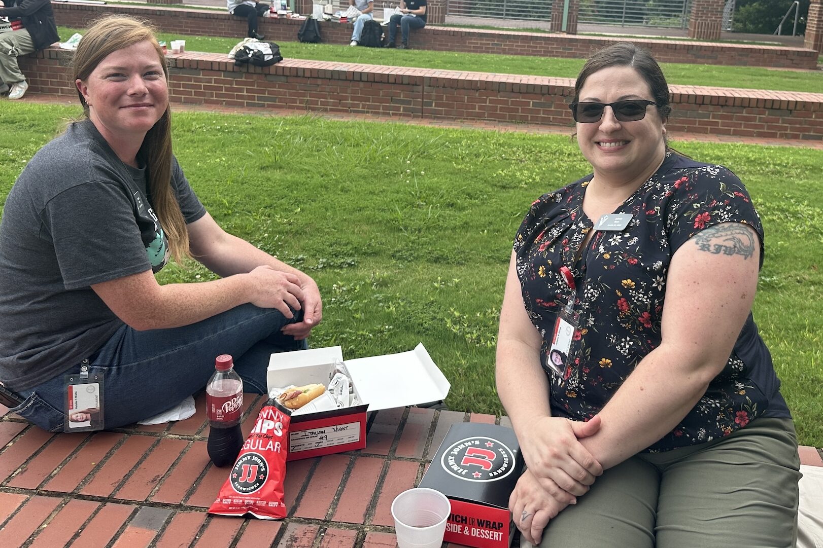 New students Natalie Watts, left, is from Montana and Jaimie Rosa from Fayetteville, North Carolina.