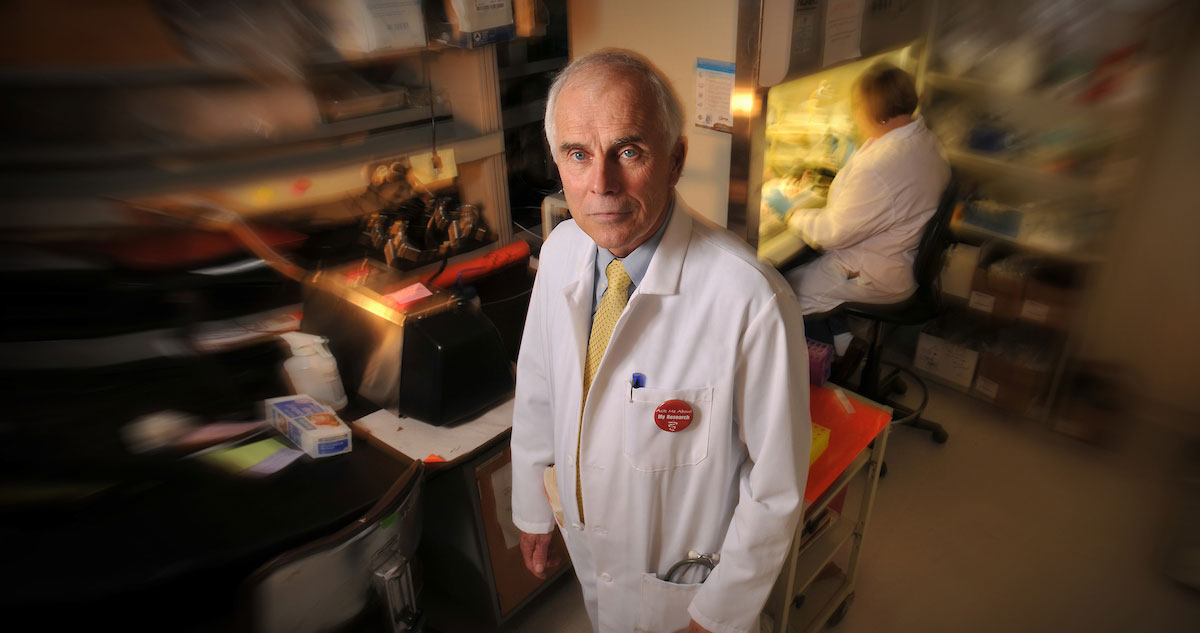 Ed Breitschwerdt in the lab