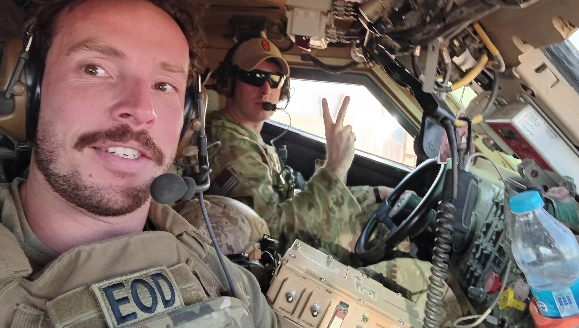 William "Joe" Hampton on deployment with the US Navy.